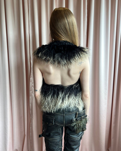 Mihara Yasuhiro Tibetan Lamb & Rabbit Fur Vest