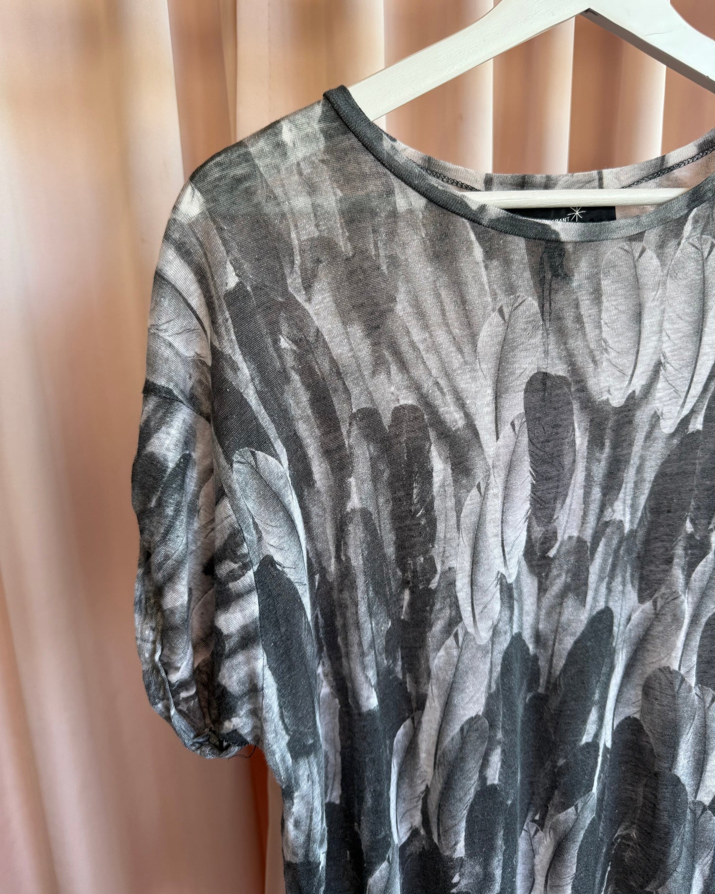 Isabel Marant F/W 2011 Feather Print Linen T-Shirt