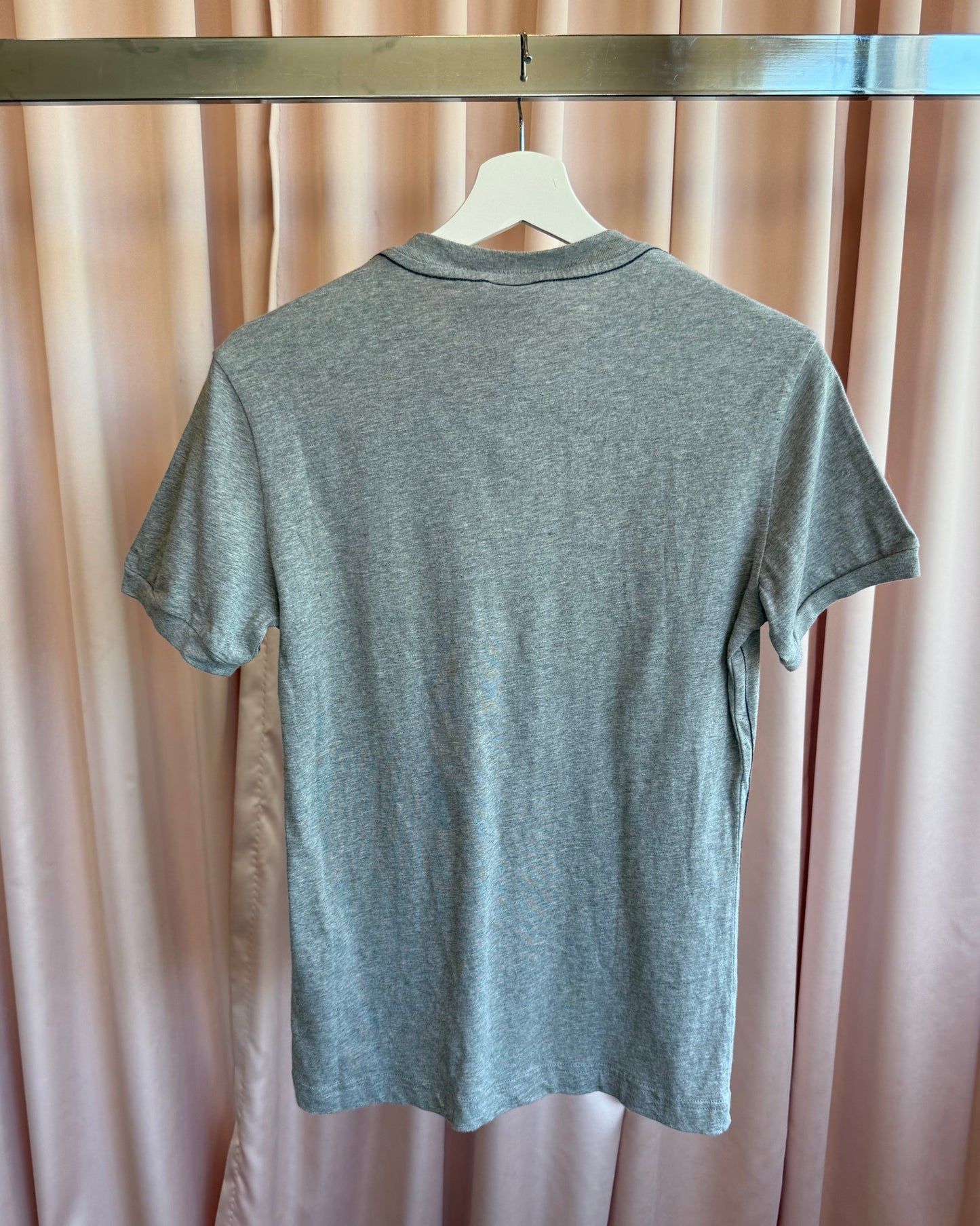 D&G "I Love D&G" Logo Graphic Grey V-Neck T-Shirt