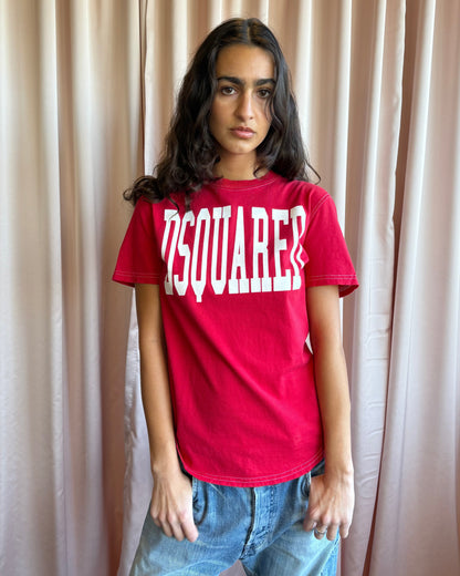 Dsquared² S/S 2007 Red Spell Out Logo T-Shirt