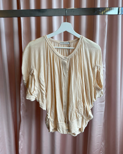 Tsumori Chisato Peach Button Front Dolman Top