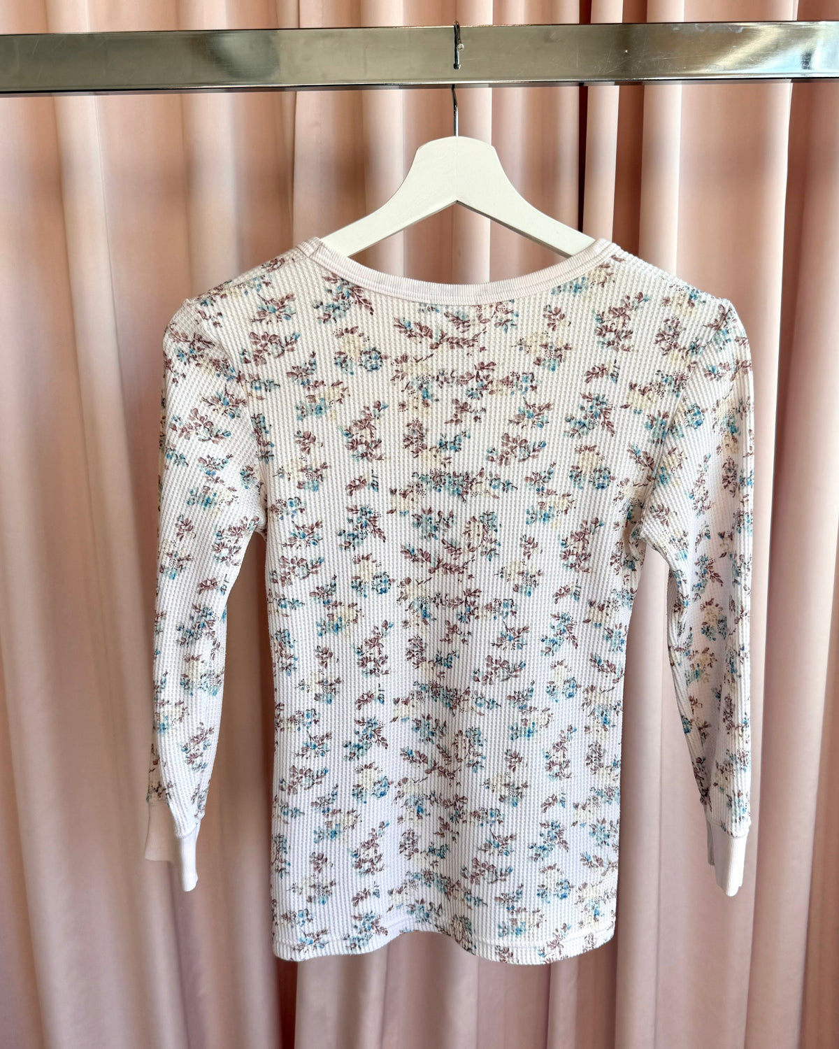 Tsumori Chisato Sleep Floral Print Waffle Knit Top