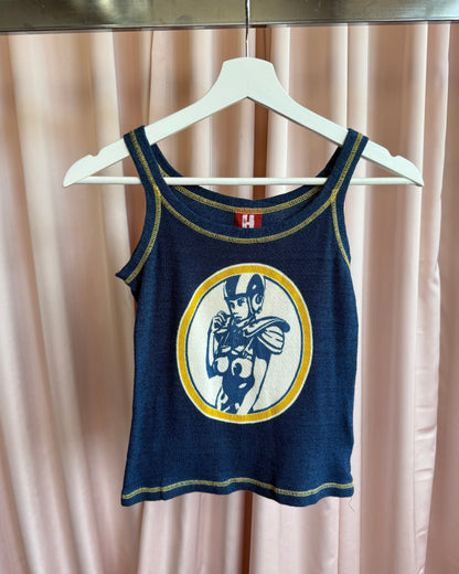 Hysteric Glamour 90's Football Girl Blue Tank Top