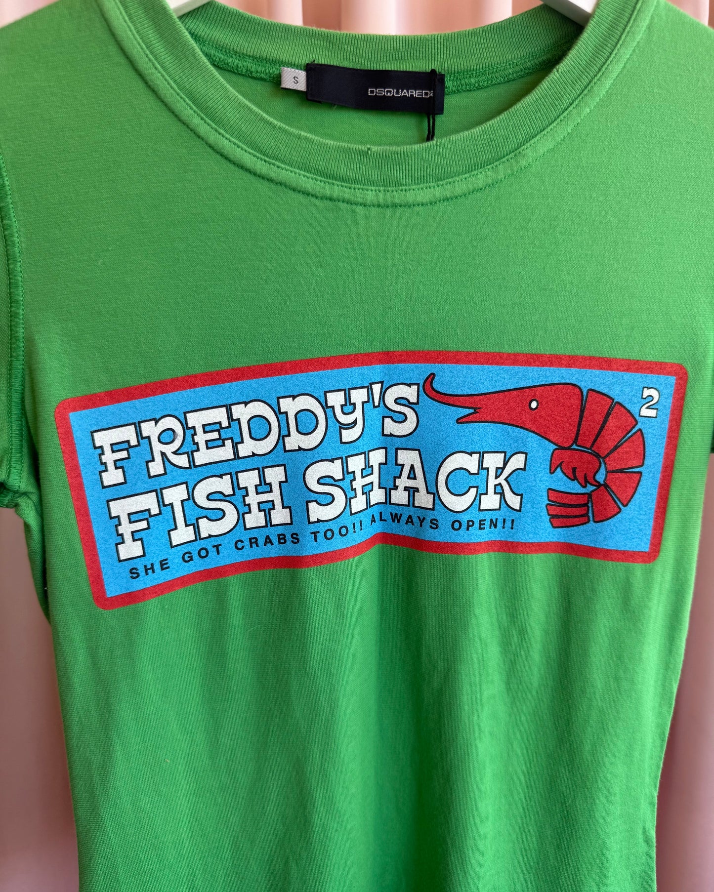 Dsquared² S/S 2005 "Freddy's Fish Shack" Graphic Green T-Shirt