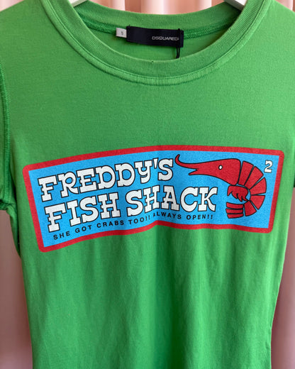 Dsquared² S/S 2005 "Freddy's Fish Shack" Graphic Green T-Shirt