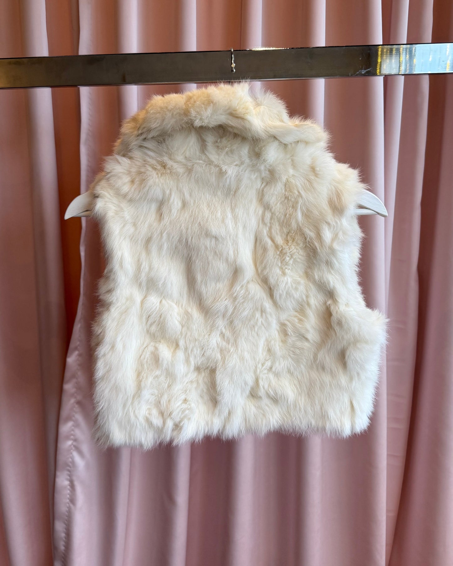 Genuine White Rabbit Fur Vest