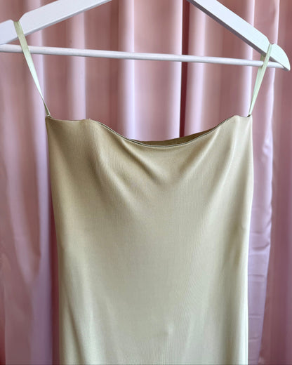 Maria Bianca Nero Strapless Pale Lime Midi Dress