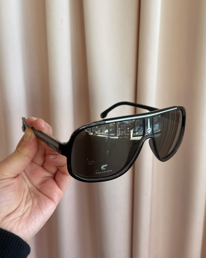 Carrera 1058/S Polarized Black Shield Sunglasses