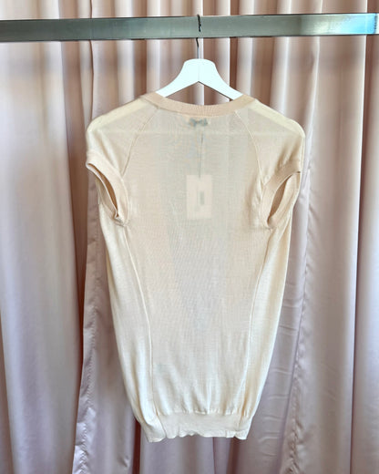 Celine 100% Cashmere Knit Low Cut V-Neck Top