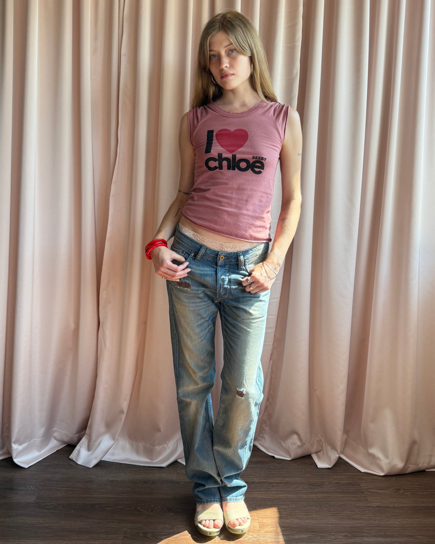 Diesel “Viker” Faded & Distressed Denim