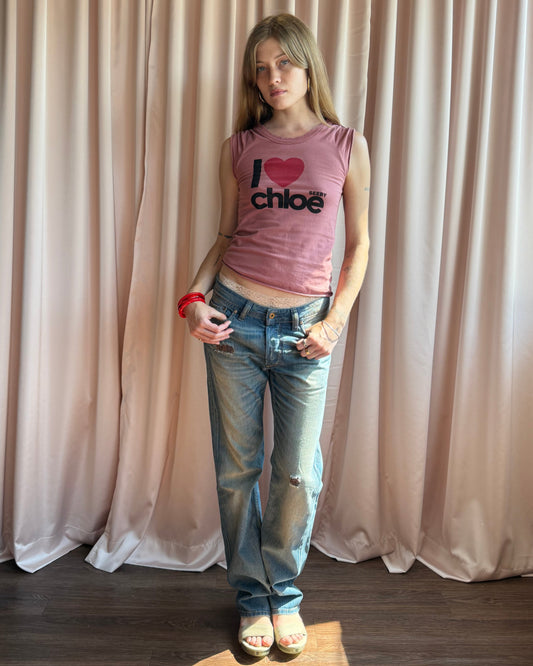 Diesel “Viker” Faded & Distressed Denim