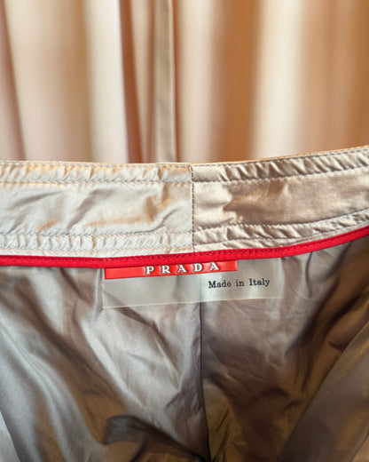 Prada Sport Lilac Satin Cargo Pocket Trousers