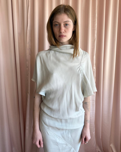 Rick Owens S/S 21 Phlegethon Oyster Full Length Dress