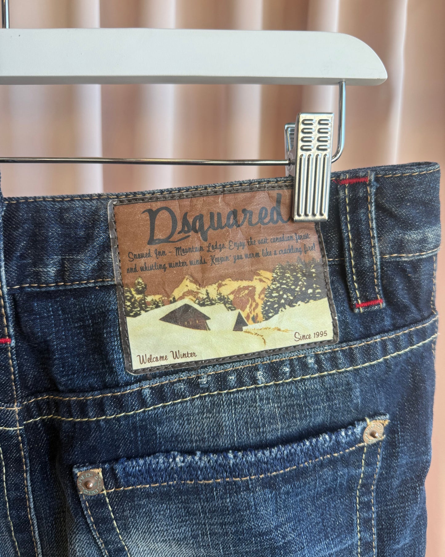 Dsquared² F/W 2008 Teddy Patch Denim Mini Skirt