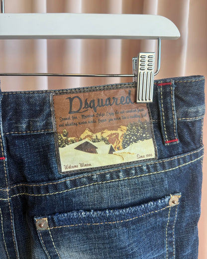 Dsquared² F/W 2008 Teddy Patch Denim Mini Skirt