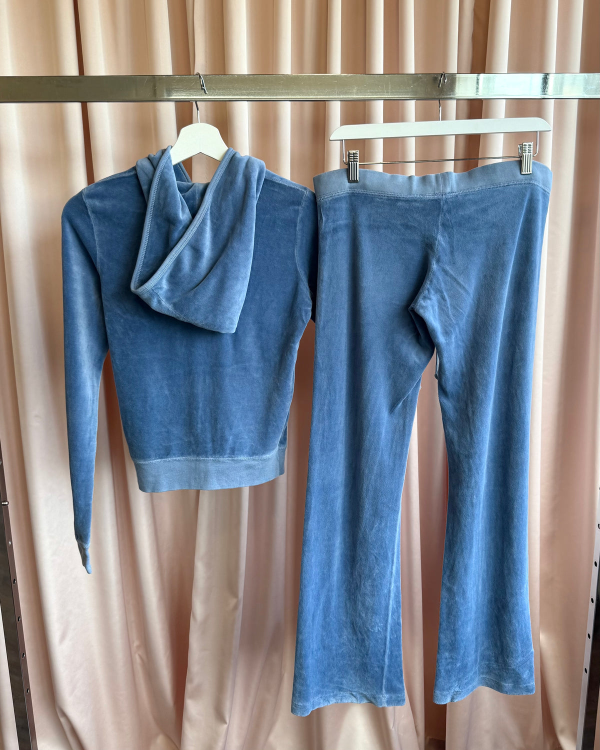Juicy Couture 2000's Cornflower Blue Velour Tracksuit Set