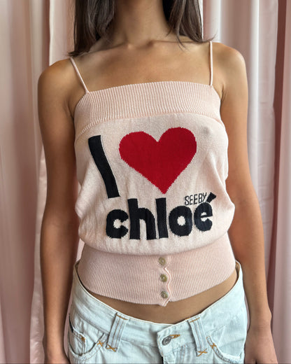 See by Chloé "I Love Chloé"  Knit Tank Top