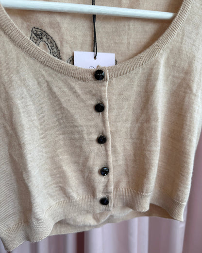 Moschino Cheap & Chic "Diva" Cropped Wool Cardigan