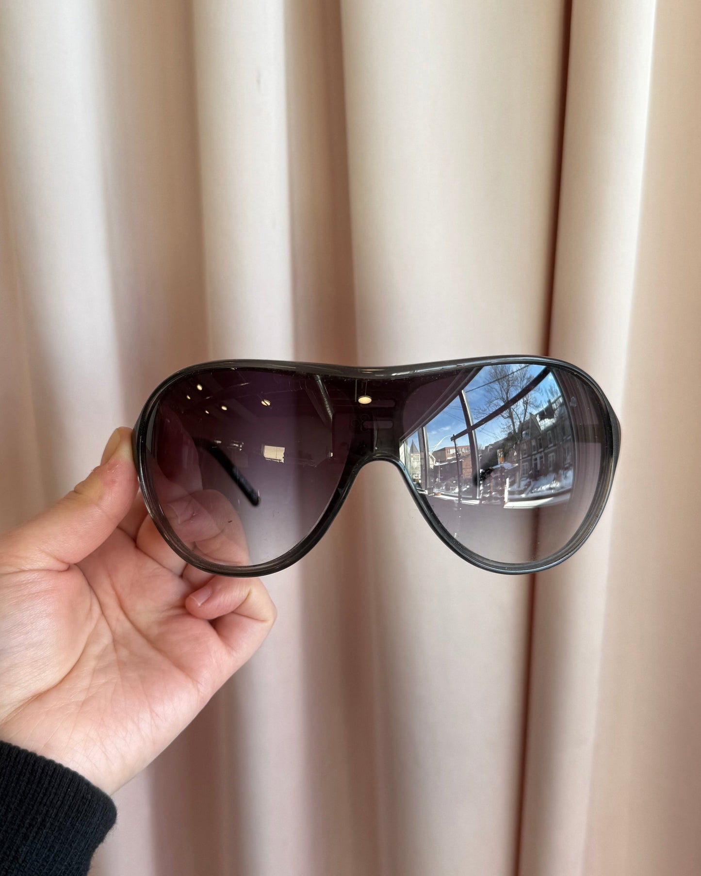 Bikkembergs Grey & Black Plastic  Aviator Sunglasses