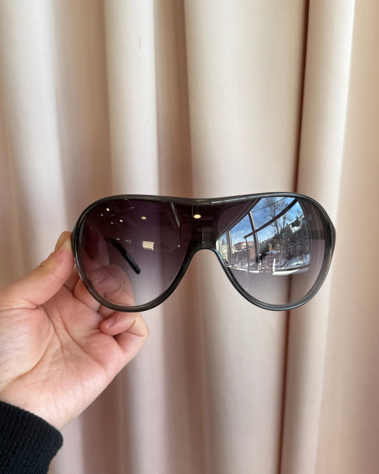 Bikkembergs Grey & Black Plastic  Aviator Sunglasses