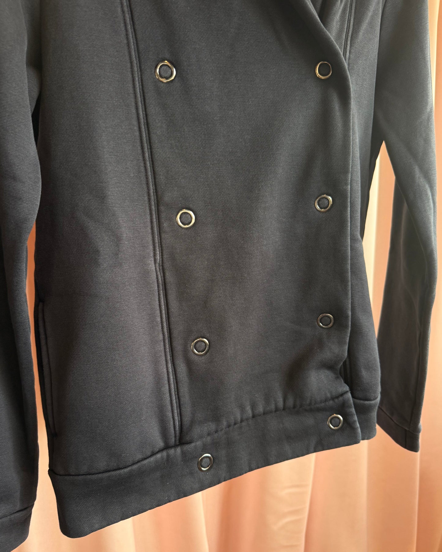 Y-3 F/W 2009 Black Double Breasted Hooded Sweat Jacket