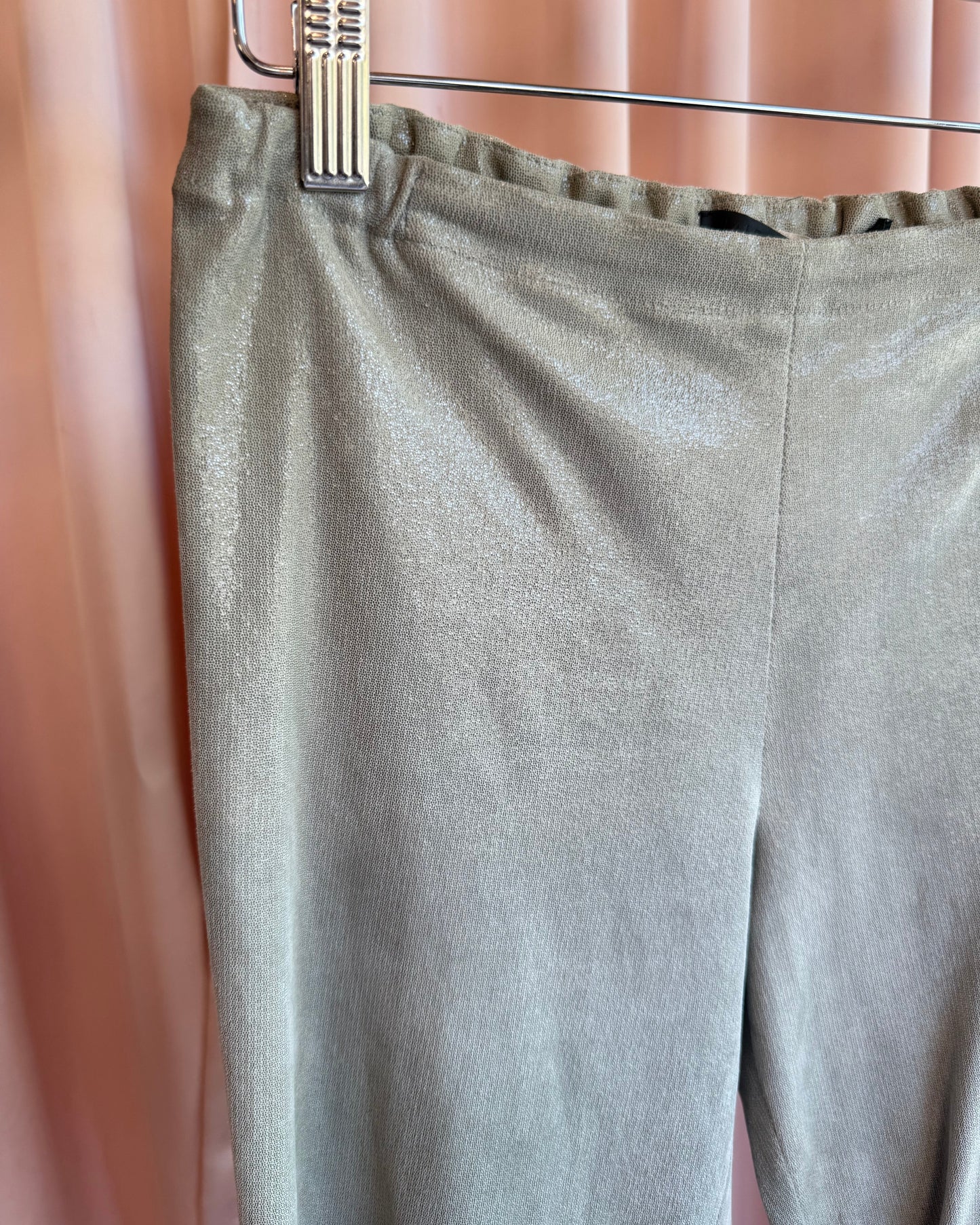Haider Ackermann Metallic Silver Leather Pants