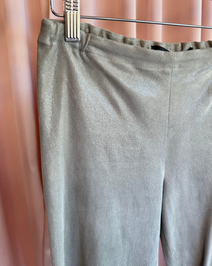 Haider Ackermann Metallic Silver Leather Pants