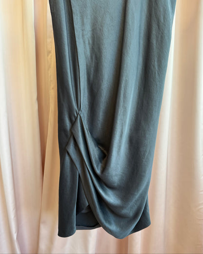 Helmut Lang Charcoal Asymmetrical Tank Dress