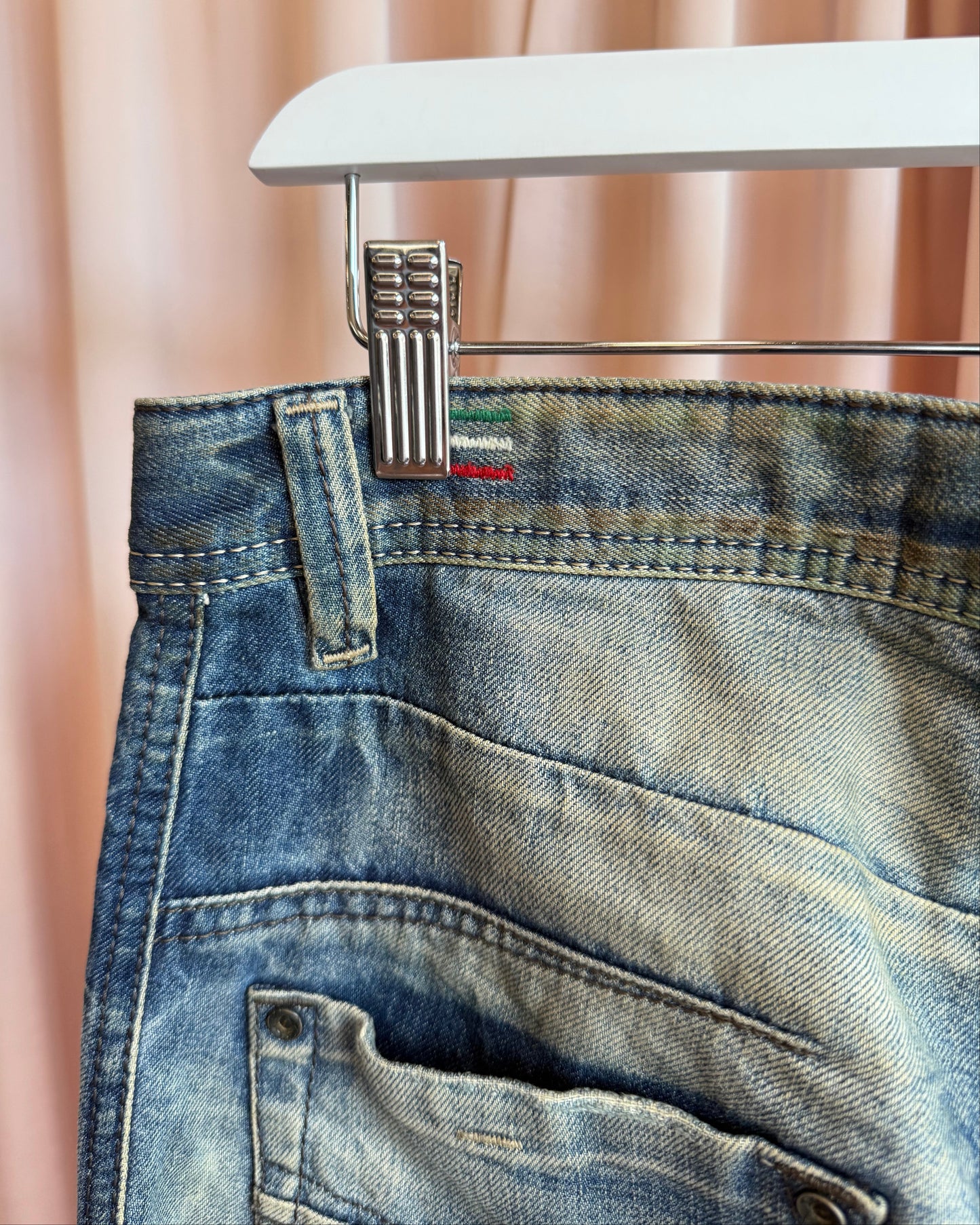 Diesel "Darron" Painted Distressed Faded Denim