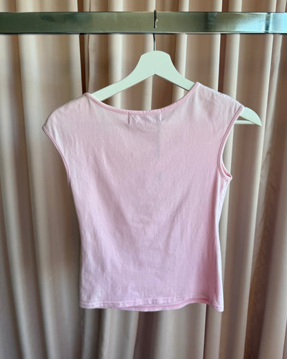 Baby Pink "Diamond Girl" Rhinestone Graphic Top