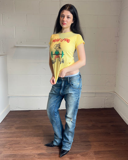 1980’s Weight-Lifting Baby Tee