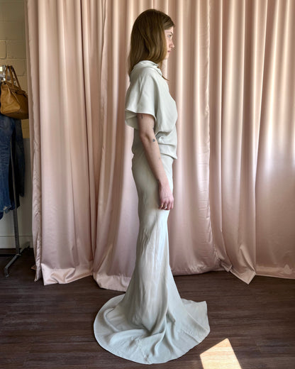 Rick Owens S/S 21 Phlegethon Oyster Full Length Dress