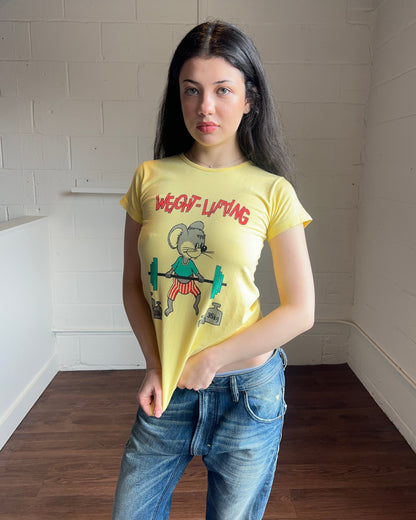 1980’s Weight-Lifting Baby Tee