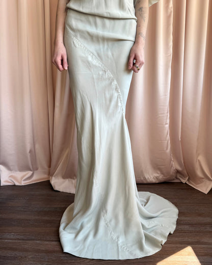 Rick Owens S/S 21 Phlegethon Oyster Full Length Dress