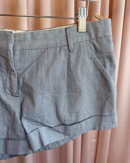 Prada Sport Blue & White Striped Cotton Mini Shorts