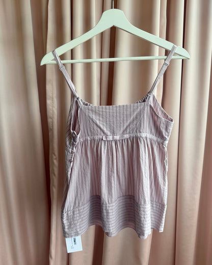 Marc by Marc Jacobs Lilac Pinstriped Gathered Bust Camisole