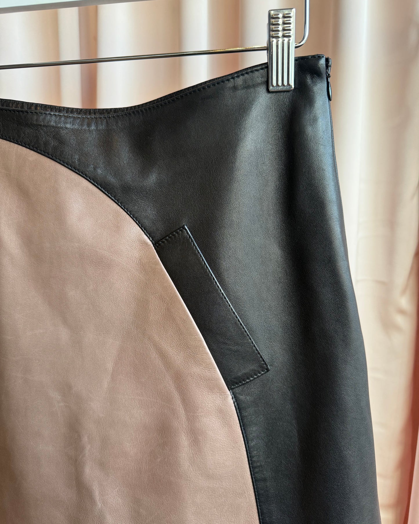 Marni Patchwork Leather Mid Length Skirt