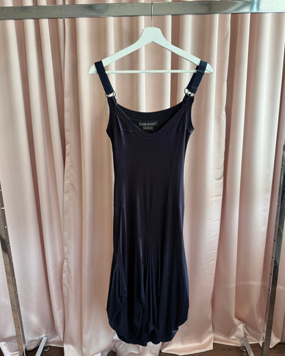 Spanish Brand Navy D-Ring Tank Drop Waist Bubble Hem Dress