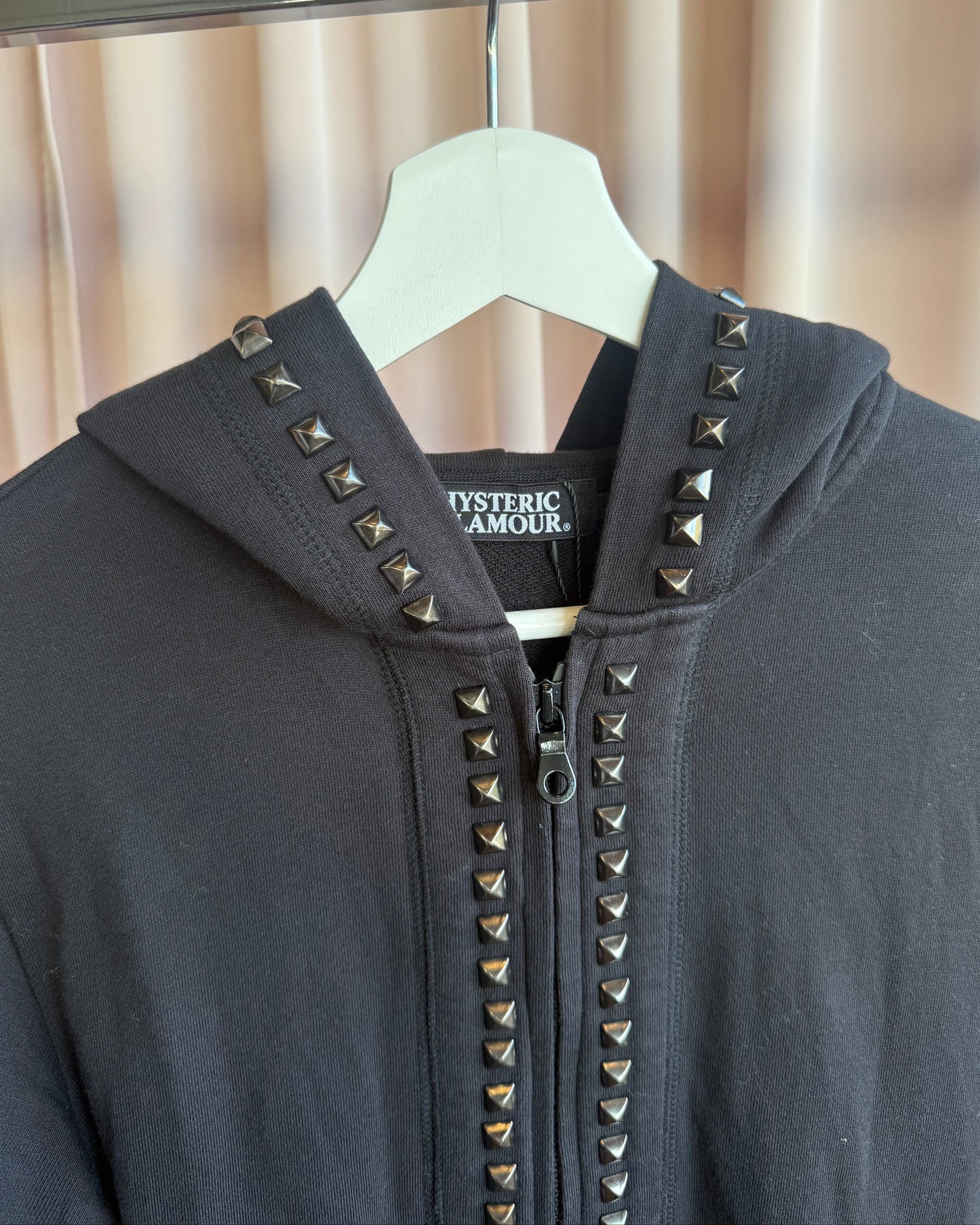 Hysteric Glamour Studded Black Zip Up Hoodie