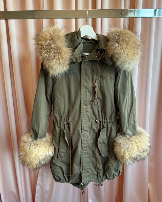 Japanese Brand Fur Hood & Trim Khaki Fishtail Mod Parka