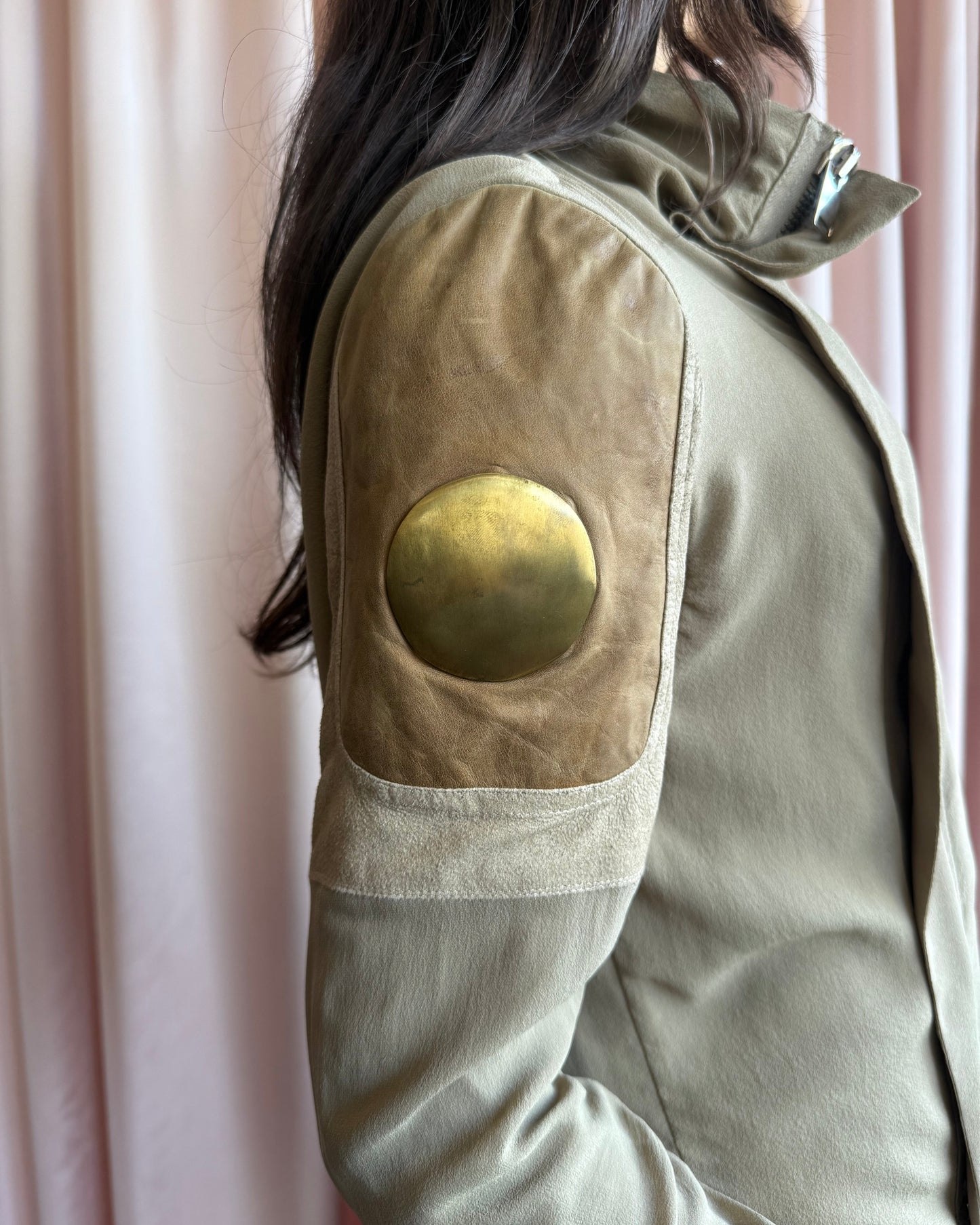 Rick Owens S/S 13 Island Olmar & Mirta Brass Shoulder Silk Jacket