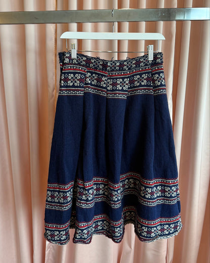 Junya Watanabe MAN F/W 2003 Nordic Print Wool Knit Skirt