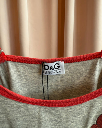 D&G Underwear 2000's Heart Print Tank Top