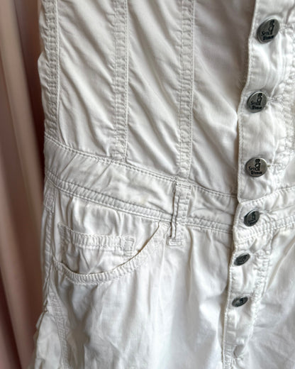 Italian Brand Sexy Woman White Strapless Jumpsuit