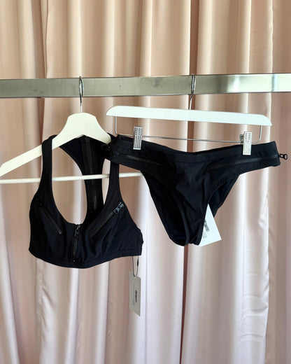 Agent Provocateur Blaize Black Zipper Bikini