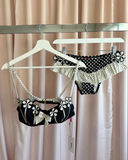 Betsey Johnson Black & White Polka Dot Bikini