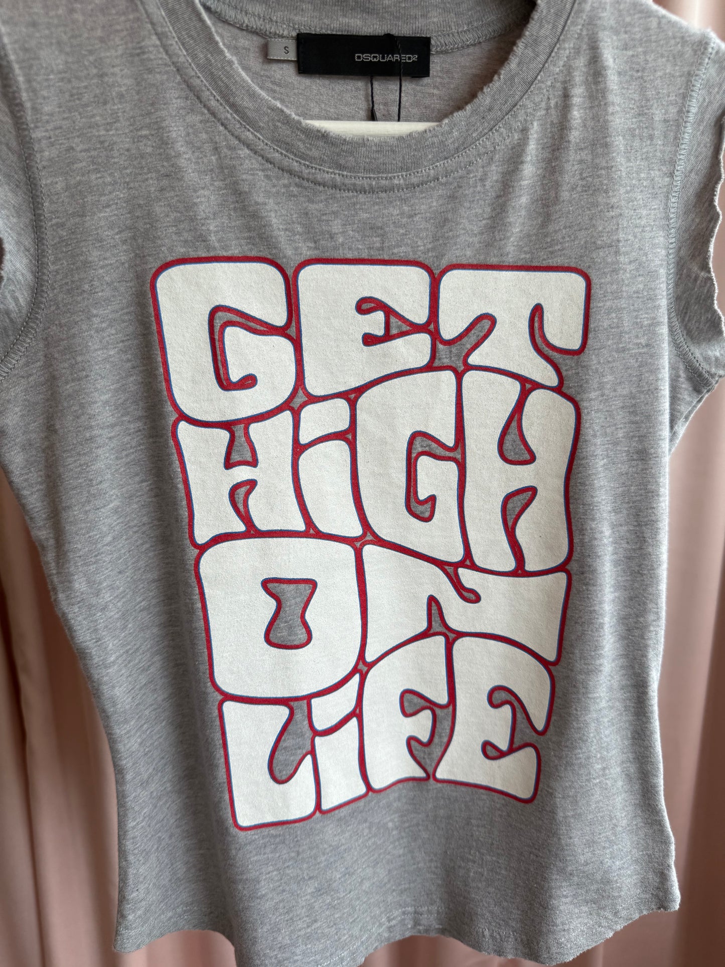 Dsquared² S/S 2005 "Get High On Life" Grey Tank Top