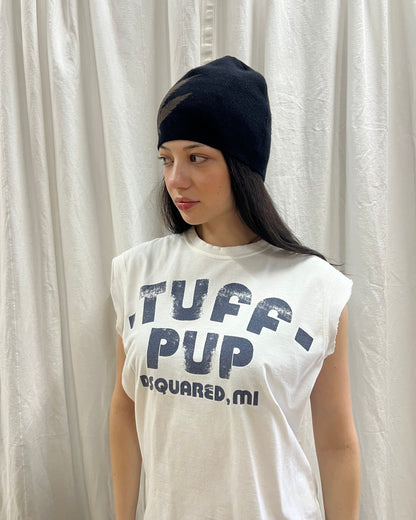 French Designer Hemp Leaf Cashmere Beanie