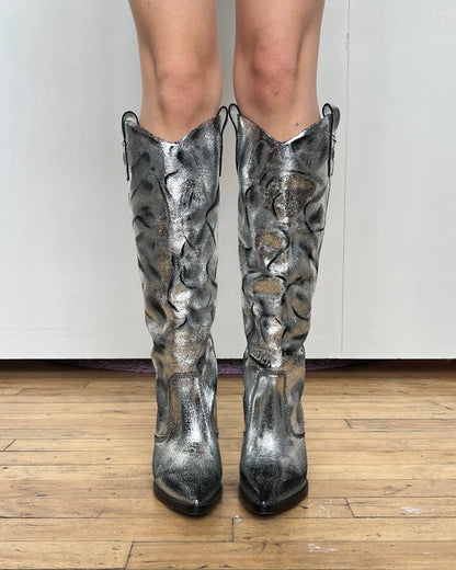 Diesel Chrome Cowboy Boots