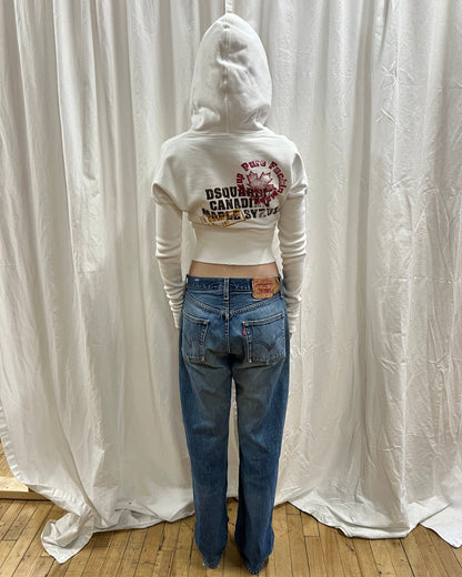 Dsquared² Cropped Zip Up Hoodie